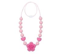AWSOLAR Collar Mordedor Autismo Sensorial, Collar Mordedor de Silicona con Forma de Flor de Rosa