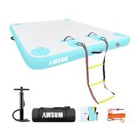AWSUM 365 x 180 cm Plataforma de baño inflable Air Dock flotante flotante muelle inflable para lago, piscina, playa, océano