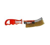 Awtools, cepillo de alambre de latón con mango plástico, ideal para