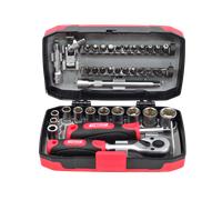 Awtools zestaw kluczy 38el. 1/4' black line