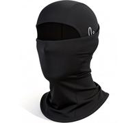 AWUMBUK Pasamontañas Transpirable Hombre Mujer, Cortaviento Antiviento, Protección UV, Compatible con Casco y Gafas de Sol, Invierno Verano, Motociclismo, Senderismo, Running (Talla Única, Negro)