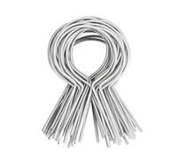 Awwertse 100 Bridas de Acero Galvanizado para Cercas, Aptas para Postes de Cerca, Alambre de Cerca de Metal con Postes en T, Bridas de Alambre de Cadena Rápida B