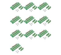 Awwertse 10X Interfaz del PLC del Enchufe del Bloque de Terminales de la Placa de Conexión de la Tira del Conector de 40Pin IDC40P con el Soporte, para PLC, Montaje en Carril DIN