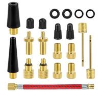 Awwertse 21 Piezas de Manguito Adaptador de Válvula de Bicicleta, Adaptador de Válvula de Bicicleta, Boquilla de Conversión de Válvula, Adaptador de Válvula, Accesorios de Ciclismo
