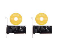 Awwertse 2X Adaptador de Tarjeta de ExpansiÓn Pci 25Pin Paralela Lpt Pci A Paralelo Db25 Impresora Tarjeta Controladora de Puerto