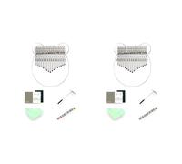 Awwertse 2X Kalimba Piano de Pulgar de 17 Teclas, Instrumento de Piano de Dedo Acrílico Transparente