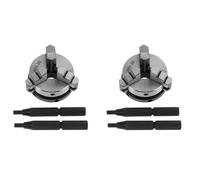 Awwertse 2X Portabrocas de Torno K01 50 Mini Portabrocas de Torno Autocentrante Herramienta de Torno de Madera de 3 Mordazas