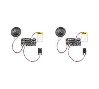 Awwertse 2X Tarjeta de Felicitación con Grabación, Caja de Movimiento de 8 M, Tarjeta de Cumpleaños Navideña, Cubierta Musical, Módulo de Voz para Descargar MP3 en la Pared