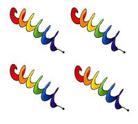 Awwertse 4X Spinner de Viento en Espiral para Acampar en el JardíN del JardíN, DecoracióN Giratoria Colorida Colgante en Espiral para Acampar Al Aire Libre (Iris)