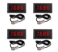 Awwertse 4X Tacómetro Digital LED de 9999 RPM, Medidor de Velocidad de Calibre de 8-24 V CC con Interruptor de Sensor de Imán Hall NPN de 5 V