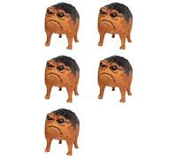 Awwertse 5X Estatua de Sapo de Rana Gruñón, Estatua de Decoración de Rana de Jardín Al Aire Libre, Enojada, Divertida, Novedad, Escultura de Decoración de Rana para el Hogar y la Oficina