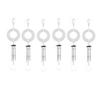 Awwertse 6 Piezas Sublimación Wind Spinner Blanks Decoración Al Aire Libre, Campanillas de Viento Al Aire Libre para Exteriores con Tubos de Aluminio para Mamá Mujer