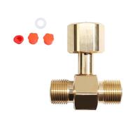 Awwertse Adaptador de Tanque de CO2, Cilindro de Soda Cilindro de CO2 de LatóN Tanque CGA320 Adaptador Convertidor Adaptador en T Adaptador en T 1 A 2 CGA320