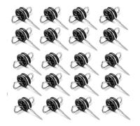 Awwertse Anclaje de Manija de Puerta de Cerca Eléctrica, Anclaje de Poste de Madera para Cerca de Granja de Doble Anillo, Aislador de Alambre de Cerca Eléctrica 20 Piezas