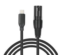 Awwertse Cable USB C A XLR, Adaptador Conversor XLR Macho A USB C de 2 M, Cable Estéreo para Amplificador, Altavoz, Consola Mezcladora, Etc.