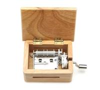Awwertse Caja de Música de 15 Tonos con Manivela y Perforadora de Cinta de Papel. Caja de Madera. Mecanismo para Componer Música. Hazlo Tú Mismo.