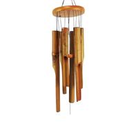 Awwertse Campanas de Viento de Bambú. Campanas de Viento Decorativas para Colgar en Interiores y Exteriores de 38 Pulgadas. Tiene un Sonido Natural, Relajante y Agradable