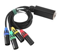 Awwertse Conexión de Estudio y Escenario de Red Múltiple XLR de 4 Canales y 3 Pines, Cable XLR Macho y Hembra Audio de Escenario RJ45 (NE8F-S4M)