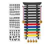 Awwertse Expositor de 12 Cinturones de Karate, Madera de Bambú, para Medallas - Expositor de Cinturones de Taekwondo, Jiu-, Jiu- Brasileño, Artes Marciales