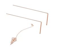 Awwertse Juego de 3 Varillas de Radiestesia de Cobre, Detector de Metales, Varillas de Zahorí y Péndulo para Adivinación con Agua, Brujería y Sanación Energética.