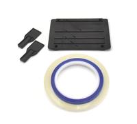 Awwertse Juego de Empalmes de Cintas para Reparación de Casetes con Dos Fijadores, Bloque de Empalmes de Grabadora de Cinta de Carrete A Carrete A