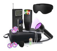 Awwertse Kit Fantasma 14 en 1 para Investigadores Paranormales EMF, Grabadora EVP, Linterna UV, Varillas de Radiestesia, Radio de Mano, Bolas para Gatos