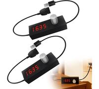 Awwertse Paquete de 2 Cables con Temporizador USB de 5 V y 2 A: Cable con Interruptor y Temporizador de Cuenta Regresiva USB, Ajustable Durante 24 H y Apagado Automático.