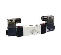 AWWVRLMM Electroválvula neumática Doble Bobina Puerto 1/8 1/4 24VDC 4V230C/4V230E/4V230P-08 Válvula de Control 5/3 vías(110V,4V230C-08)