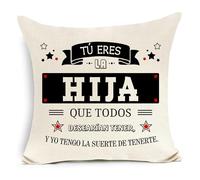 Awyuan Funda de Cojín de Regalo Cumpleaños Navidad Graduación Regalo Conmemorativo para la Hija Regalo De Celebración de Graduación Tú Eres el Hija Que Todos Desearían Tener