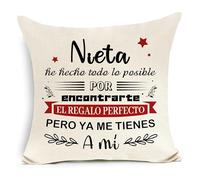 Awyuan Funda de Cojín de Regalo Cumpleaños Navidad Graduación Regalo Conmemorativo para Mi Nieta Regalo de Celebración-He Hecho Todo lo Posible por Encontrarte