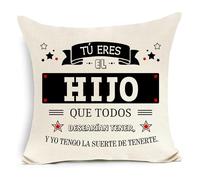 Awyuan Funda de Cojín de Regalo Cumpleaños Navidad Graduación Regalo Conmemorativo para Tu Hijo Regalo de Celebración de Graduación Tú Eres el Hijo Que Todos Desearían Tener