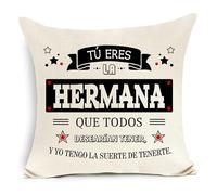 Awyuan Funda de Cojín para de Cumpleaños Hermana Regalo Conmemorativo Celebración Regalo Tú Eres la Hermana Que Todos Desearían Tener