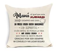 Awyuan Regalo Divertido Funda de cojín para mamá Cumpleaños Día de la Madre (b-Al Igual Que Esta Almohada...)