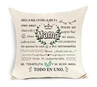 Awyuan Regalo Divertido Funda de cojín para mamá Cumpleaños Día de la Madre (b-Mamá, Eres la razón...)