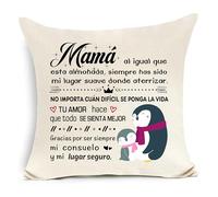 Awyuan Regalo Divertido Funda de cojín para mamá Cumpleaños Día de la Madre (Igual Que Esta Almohada...)