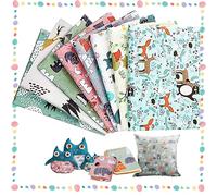 AWYY 8 Piezas de Tela De Algodón de Dibujos Animados, Tejido Patchwork, Paquetes de Tela para Coser, Paquetes de Tela de Algodón Acolchado, para Costura Artesanal Hecha a Mano