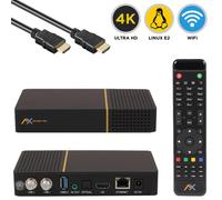 AX Multibox Twin SE 4K UHD Linux E2 WiFi LAN HDMI 2x DVB-S2 Receptor Sat