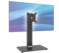 AX WABER Soporte de Escritorio Independiente para un Solo Monitor, para Pantallas de 13« a 32», con función giratoria, Altura Ajustable, Soporte de Pedestal VESA, soporta una Pantalla de hasta 77Lbs