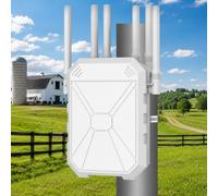 AX1800 Outdoor WLAN Repeater WiFi 6, Dual Band 2.4GHz & 5GHz WLAN Amplificador con puerto Gigabit, soporte PoE, IP67 resistente al agua, punto de acceso al aire libre para jardín, patio, garaje
