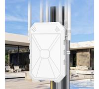 AX1800 Repetidor WLAN para Exteriores, 5 GHz Y 2,4 GHz Amplificador WLAN para Exteriores de con 6 Antenas, Punto de Acceso Gigabit, Resistente A La Intemperie Ip67, PoE Pasivo, para JardíN, Camping