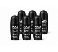 AX3 Desodorante roll-on Men 'Black' 6 unidades (6 x 50 ml) Protección 48 horas