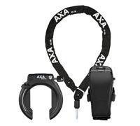 AXA Block XXL AZ + ULC 130 Plug-in Chain + Alforja de Sillín, Negro, Talla Única