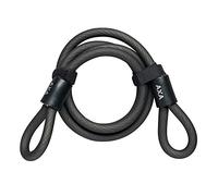 AXA Doble Bucle 120 Cable de extensión para Bicicleta, Unisex Adulto, Negro, 1200 x 10 mm