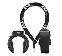 AXA Imsenso L Rahmenschloss AZ + Ulc 130 Plug-in Chain + Satteltasche Candado de Marco, Unisex, Negro, Talla única