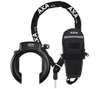 AXA Imsenso XL Rahmenschloss AZ + Ulc 130 Plug-in Chain + Satteltasche Candado de Marco, Negro, Talla única
