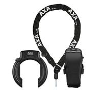 AXA Imsenso XL Rahmenschloss AZ + Ulc 130 Plug-in Chain + Satteltasche Candado de Marco, Negro, Talla única