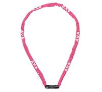 AXA Rigid RCC 120 - Candado con código - 120 cm de largo - Eslabones de acero de 3,5 mm - Nivel de seguridad 3 - Funda protectora - Rosa