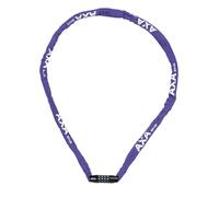 AXA Rigid RCC 120 - Candado de cadena con código - 120 cm de largo - Eslabones de acero de 3,5 mm - Nivel de seguridad 3 - Funda protectora - Morado