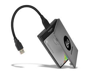 AXAGON ADSA-1S6 - Carcasa para Disco Duro Externo (USB 3.0, para Discos Duros SATA I/II/III 6G UASP, SSD, HDD)