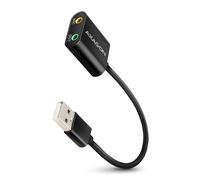 AXAGON Compatible ADA-12 USB 2.0, Mini-Adaptador de Audio estéreo, 15 cm de Longitud
